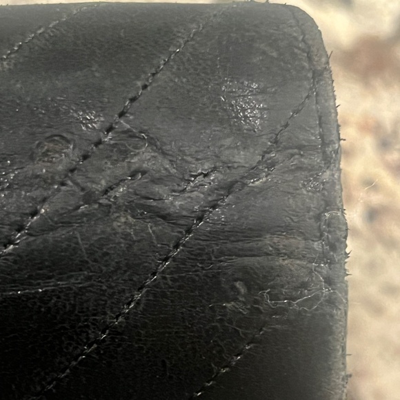 Vintage Chanel Diagonal Flap Bag. - Picture 8 of 16